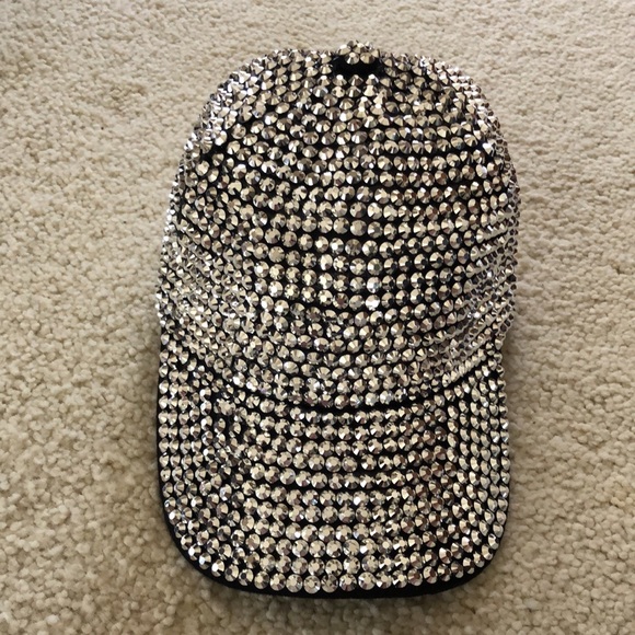 Blinged Out Sparkling Rhinestone Baseball  Cap - Picture 2 of 16